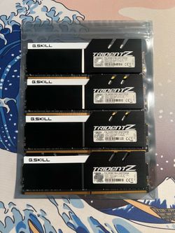 G.SKILL Trident Z DDR4 RAM 64GB (4x16GB) 3200MHz - Classic White & Black Stealth Kit