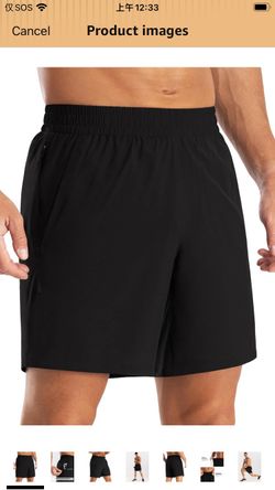 Men's 7 Inch Athletic Running Shorts Quick Dry Workout Shorts Breathable Gym Shorts for Men with Pockets . Large ( please follow my page all brand new