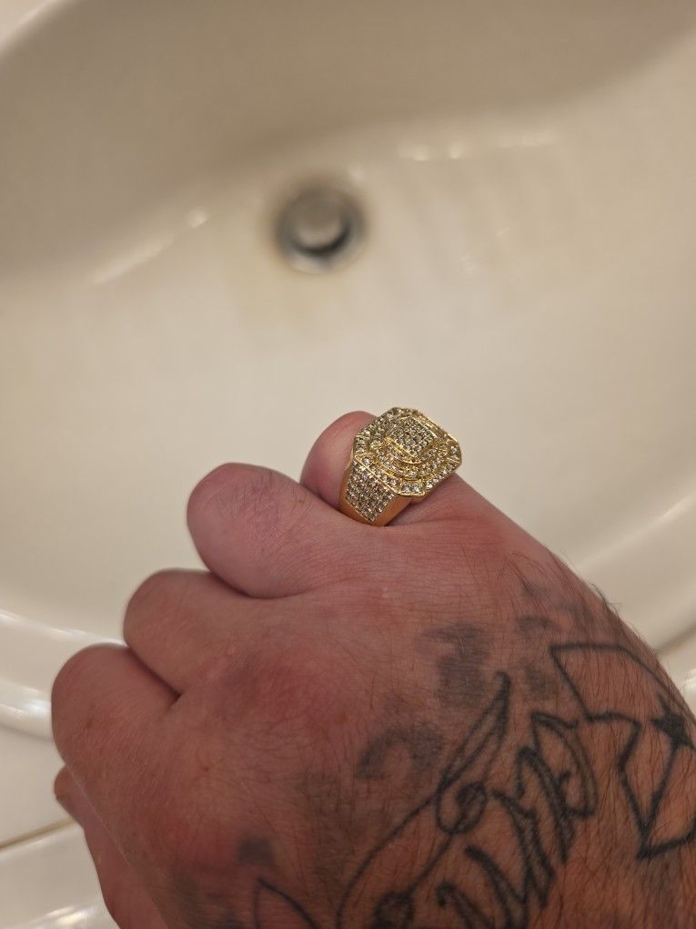10k Yellow Gold 2ct Natural Vs Diamond Pinky Ring