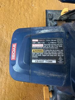 Ryobi 7 1 4 Circular Saw 12 Amp CSB123 for Sale in Boca Raton FL OfferUp