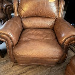 Leather Couch, Loveseat, Chair and Ottoman 