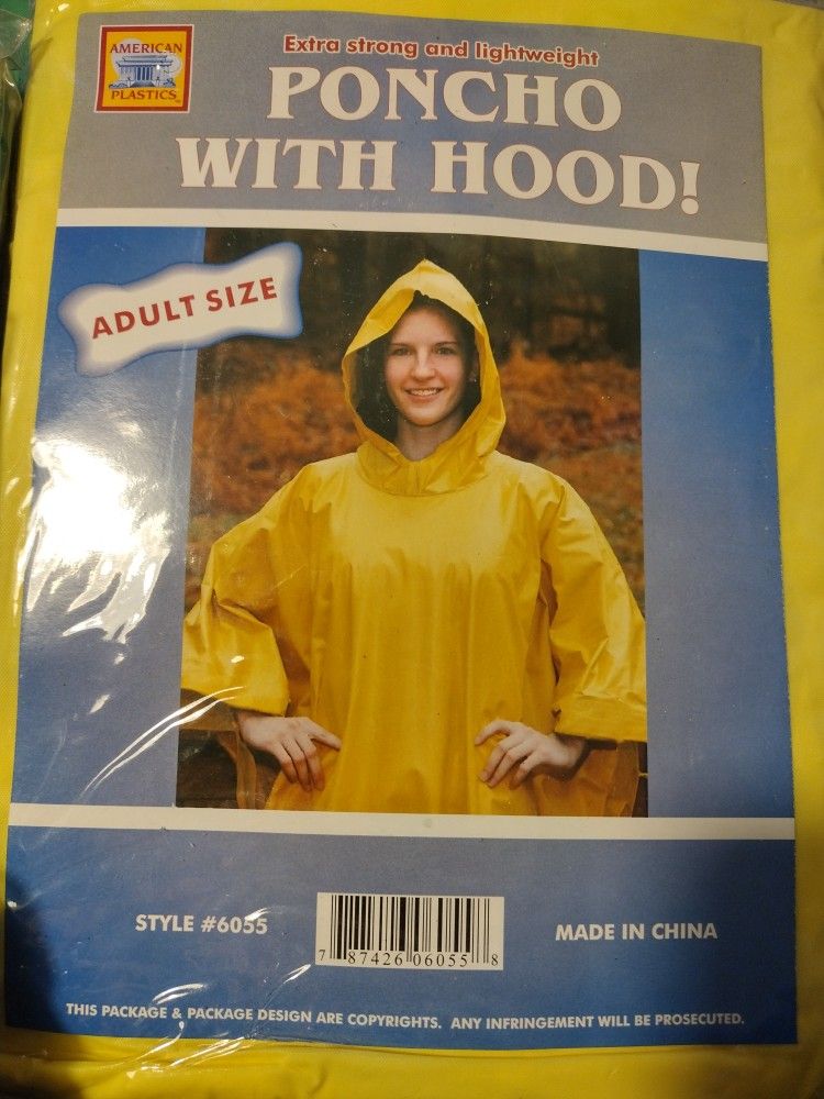 Rain Coat Poncho With Hood