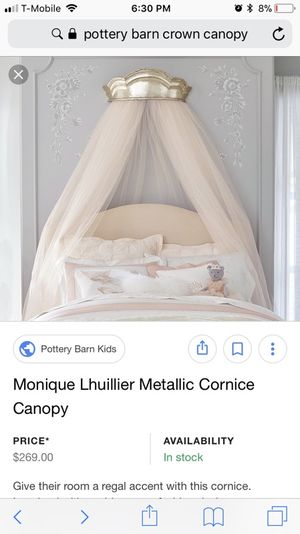 Pottery Barn Monique Lhuillier Cornice Canopy For Sale In Tampa
