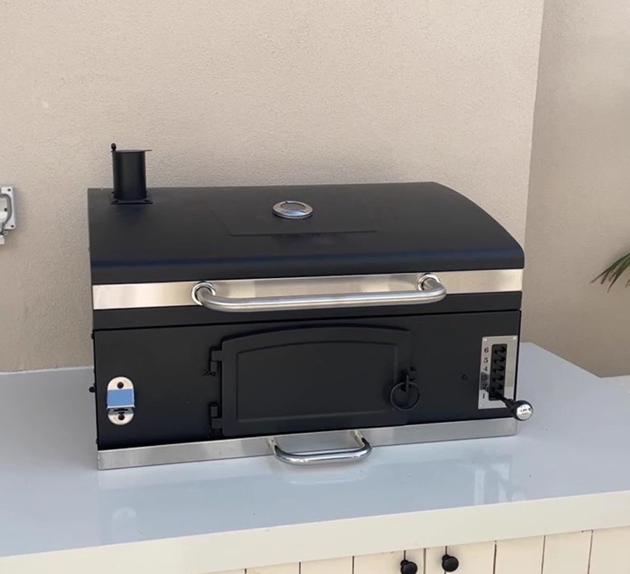 Built In Charcoal Grill, Large Charcoal BBQ Grill with Oversize Cooking Area, Outdoor Cooking Grill with Charcoal Trays for Outdoor Backyard Camping P