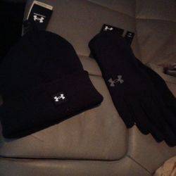 Brand New Under Armor Matching Black Hat AndGloves
