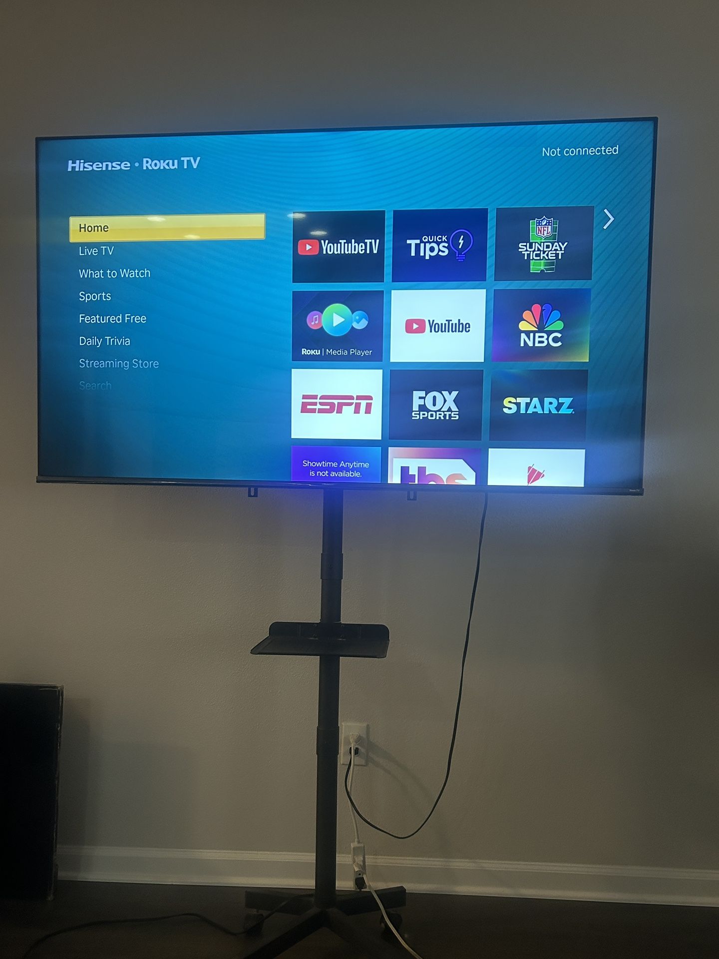 65 Inch Roku TV With Tv stand