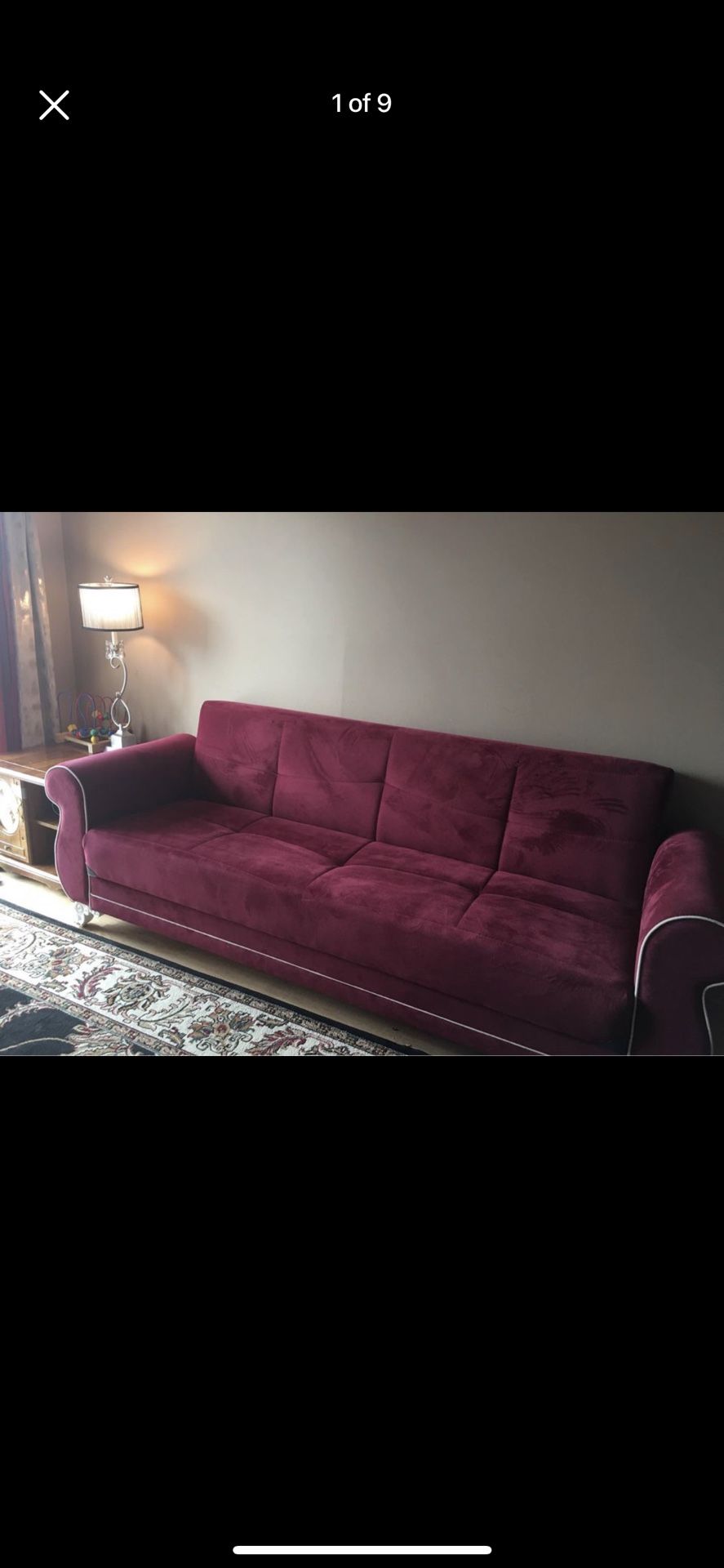 Loveseat And Sofa With Storage. With Cover.