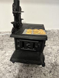 Miniature Crescent Cast Iron Stove Replica