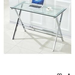 Glass Top Computer Desk