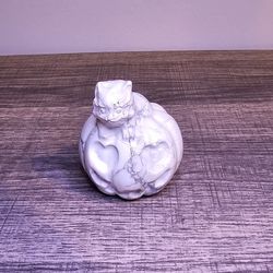 Howlite Cat On Pumkin