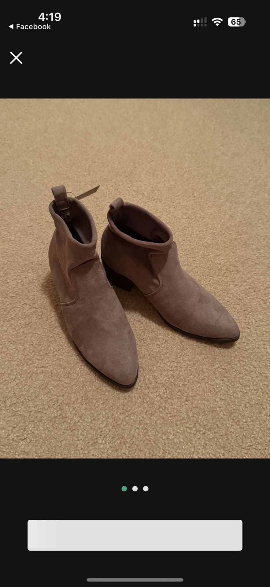 Suede Sock Boots Size 5.5