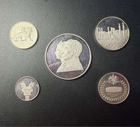Pahlavi proof set silver coins 1967