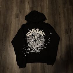 OG web black and white spider hoodie size large