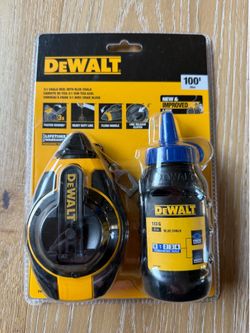DEWALT DWHT47373L 100 ft Chalk Line Kit Blue Chalk Faster Rewind Clutch
