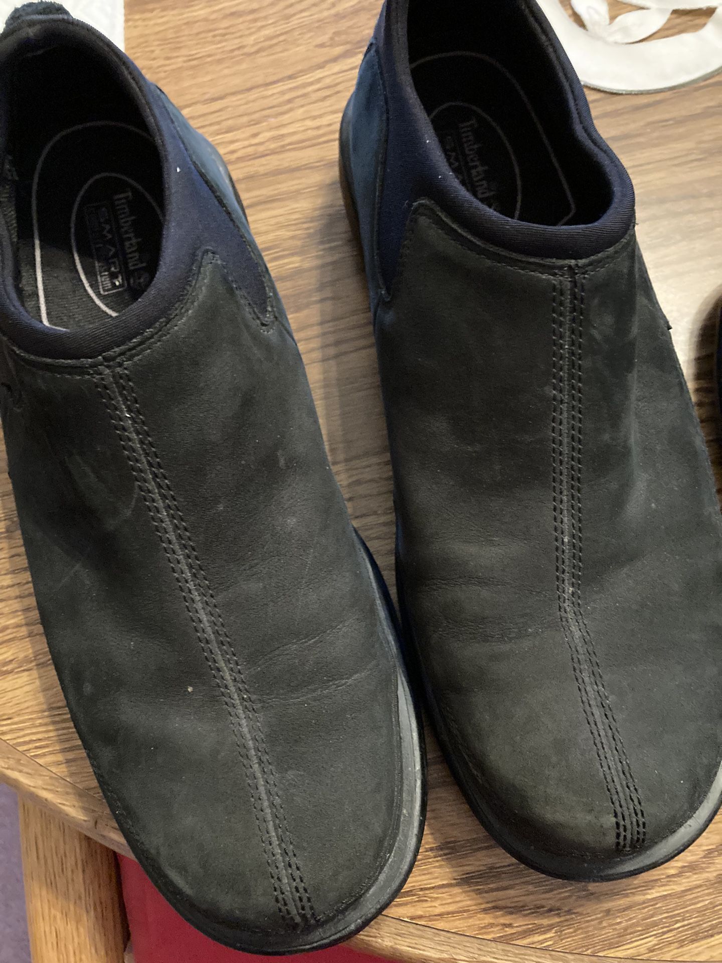 Néw Mens Timberland Slip On Black Nubuck Shoes Size 11.5 M