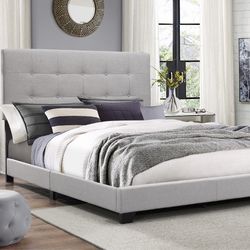 $299 Brand New Queen Size Grey Bed Frame With New Mattress Set/Fast Delivery