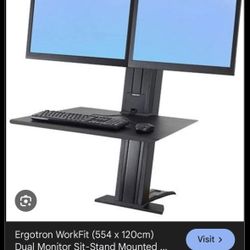 Dual Monitor Standing Desk Converter Sit Stand 