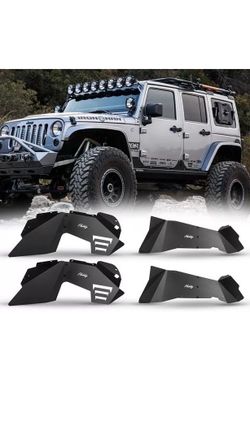 LA Zona Auto Parts 2007 to 2017 Jeep Wrangler Inner Fender Flares polavderas salpicaderas de metal front and rear