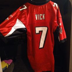 NFL Reebok Michael Vick Falcons 7  Jersey Size Large