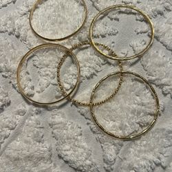 Set Of 5 Bangles 14kt Gold