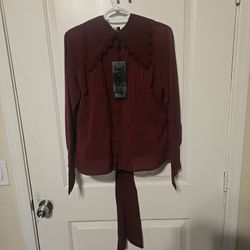 Killstar Red Lyricore Blouse Large