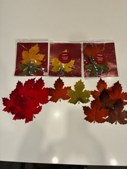 Crate & Barrel Autumn Leaves Decorations Fall Halloween Thanksgiving
