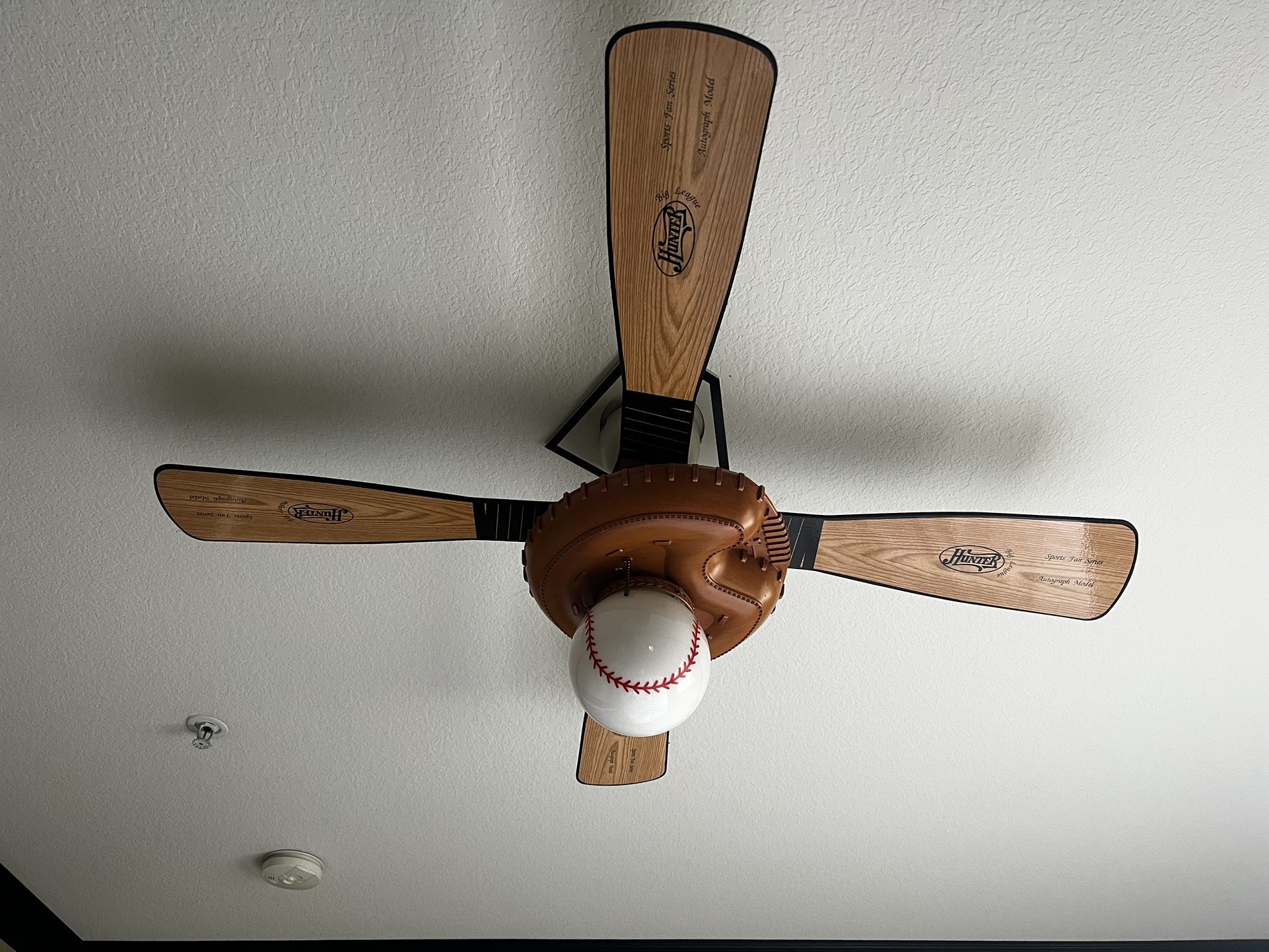 Baseball Ceiling Fan Big League Hunter Signature Series With Lights