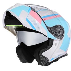 Flip up Motorcycle Modular Helmet Dual Visor Full Face Helmet for Adult Men and Women DOT Approved
