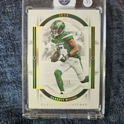 2023 Panini National Treasures - Garrett Wilson #80 Holo Gold /15