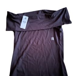 Express Black Knit Off-the-Shoulder Sleeveless Top Pullover Blouse Size S