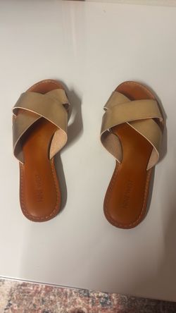 Nine West Crossband Slide Sandals