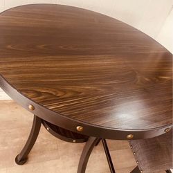 Wood  table with 2 chairs  