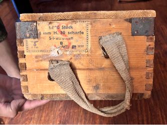 Military ammunition wood crate
