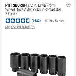 Brand New  1/2 In Drive Front Wheel Drive Axle Lock Nut Socket Set