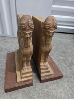 Assyrian Empire Winged Guard Bookends