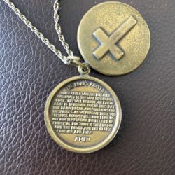 Cross, Lord’s Prayer Locket Necklace