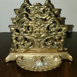 Antique Brass Letter Holder 