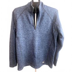 Eddie Bauer Men's Quarter-Zip Fleece Pullover Blue/Black Men's Medium