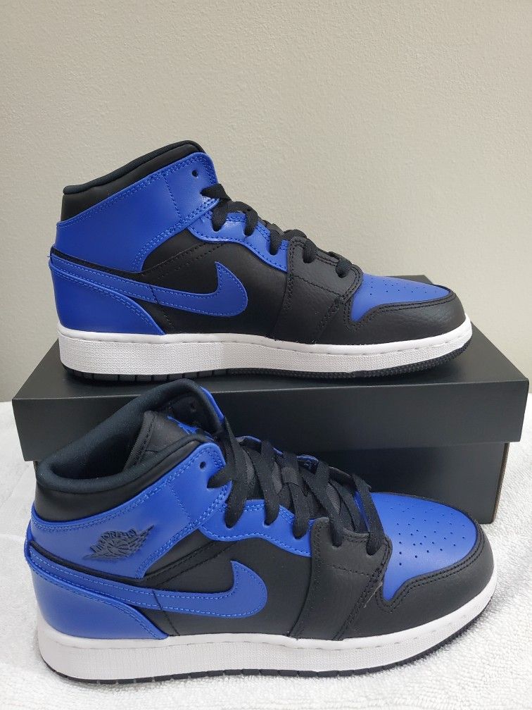 Jordan 1 Mid Hyper Royal GS - 554725-077 - SIZE 4.5Y $110 & SIZE 5.5Y $130