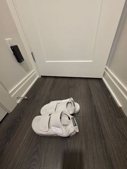 White Adidas Sandals Size 13