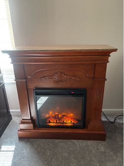 Fake fire place real warmth