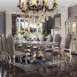 Dresden Dining Table (136"L), Vintage Bone White