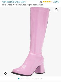 Pink Knee High Boots