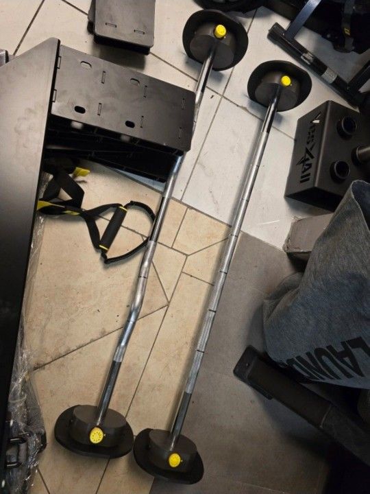 MX80 Fixed Straight Bar And Curl Bar Gym Equipment Exercise Fitness Weights