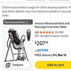 Innova inversion table
