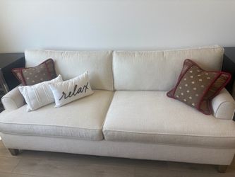 85” White Couch