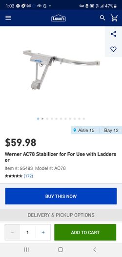 Werner AC78 Stabilizer For Use With Ladders