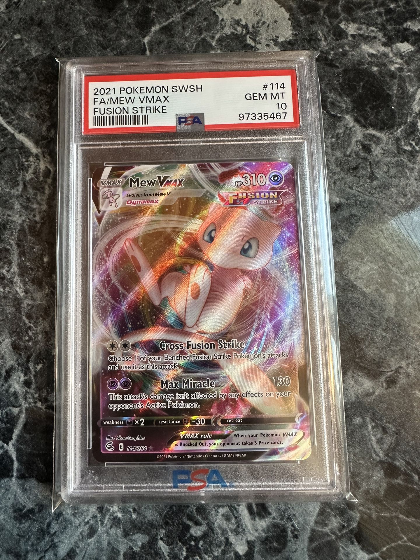Mew VMAX Fusion Strike PSA 10 