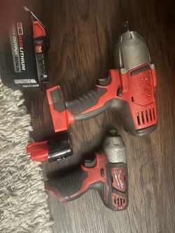 1/2 drive impact and drill gun with batteries