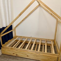 Twin Size Kids Bed with Trundle 